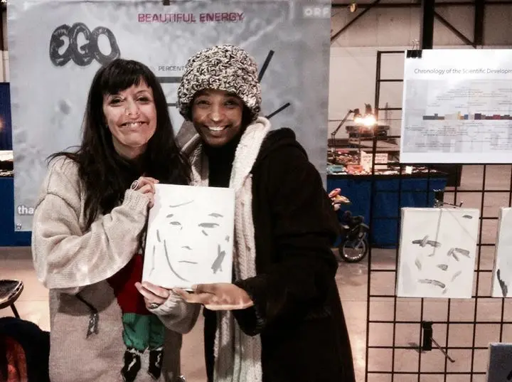 Visitors with ego drift material at Gibraltar Trade Center