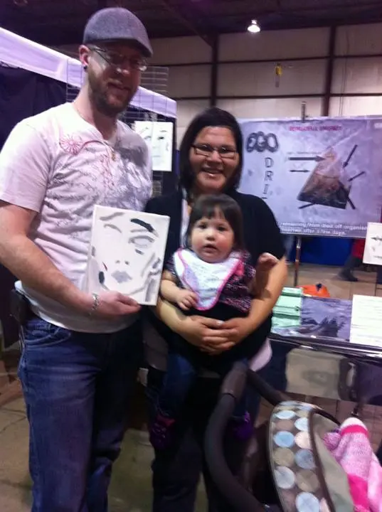 Family visiting the ego drift booth