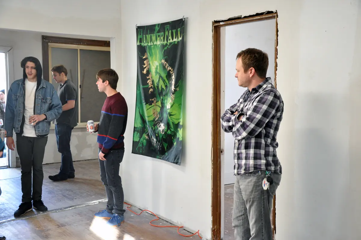 Visitors inside the ego drift exhibition at WAKE