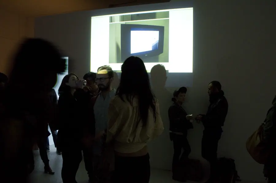 Audience and projection at Interstate Projects