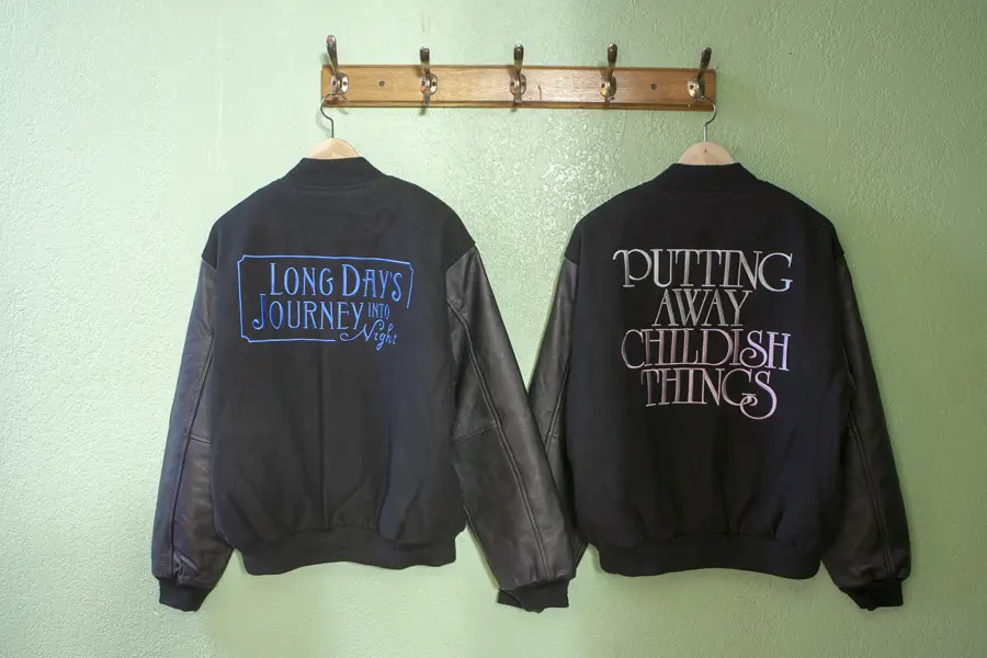 Trū Romance installation view with two jackets