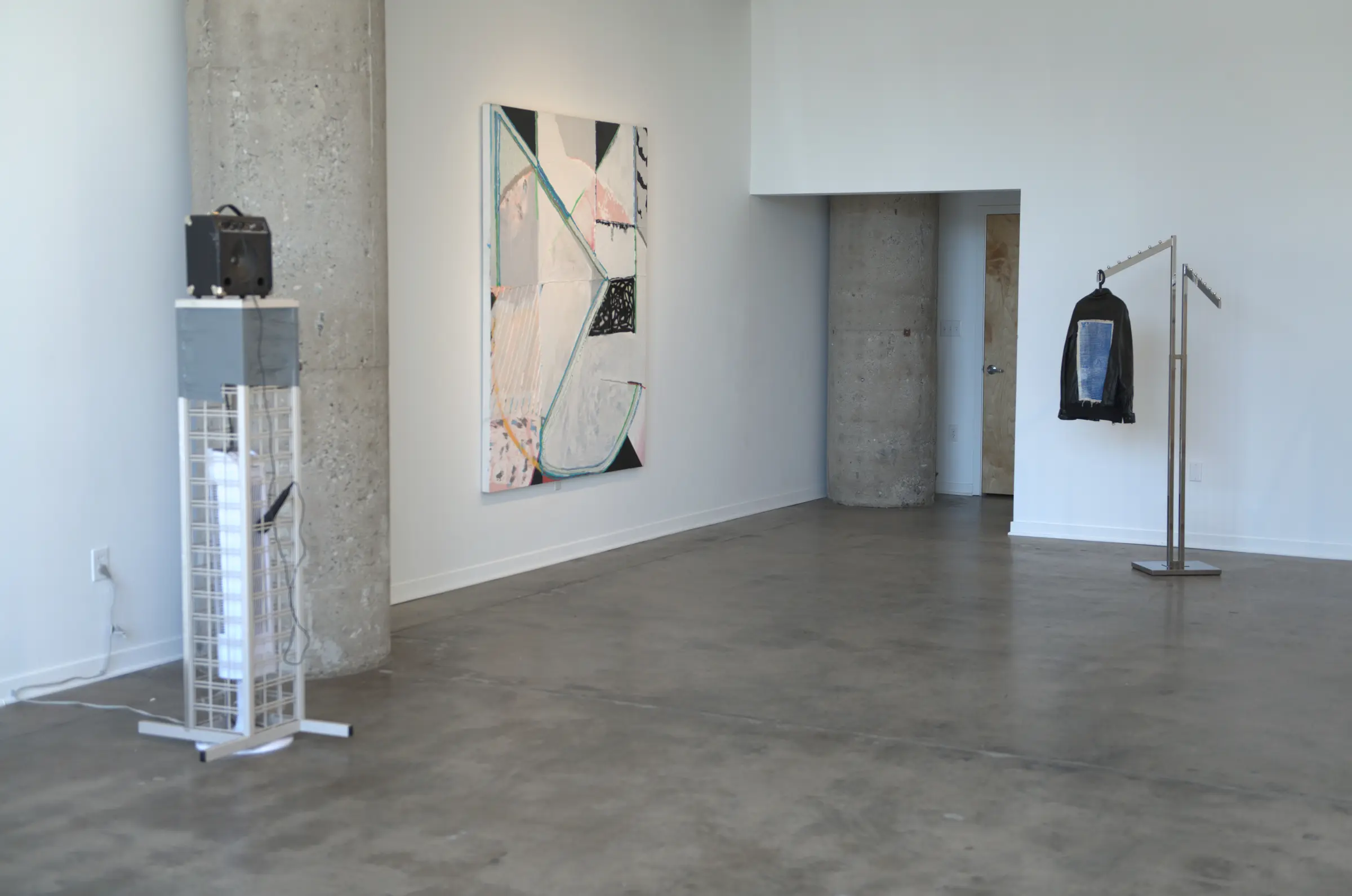 /recent works installation view with Post-prehistory and Divination DS3